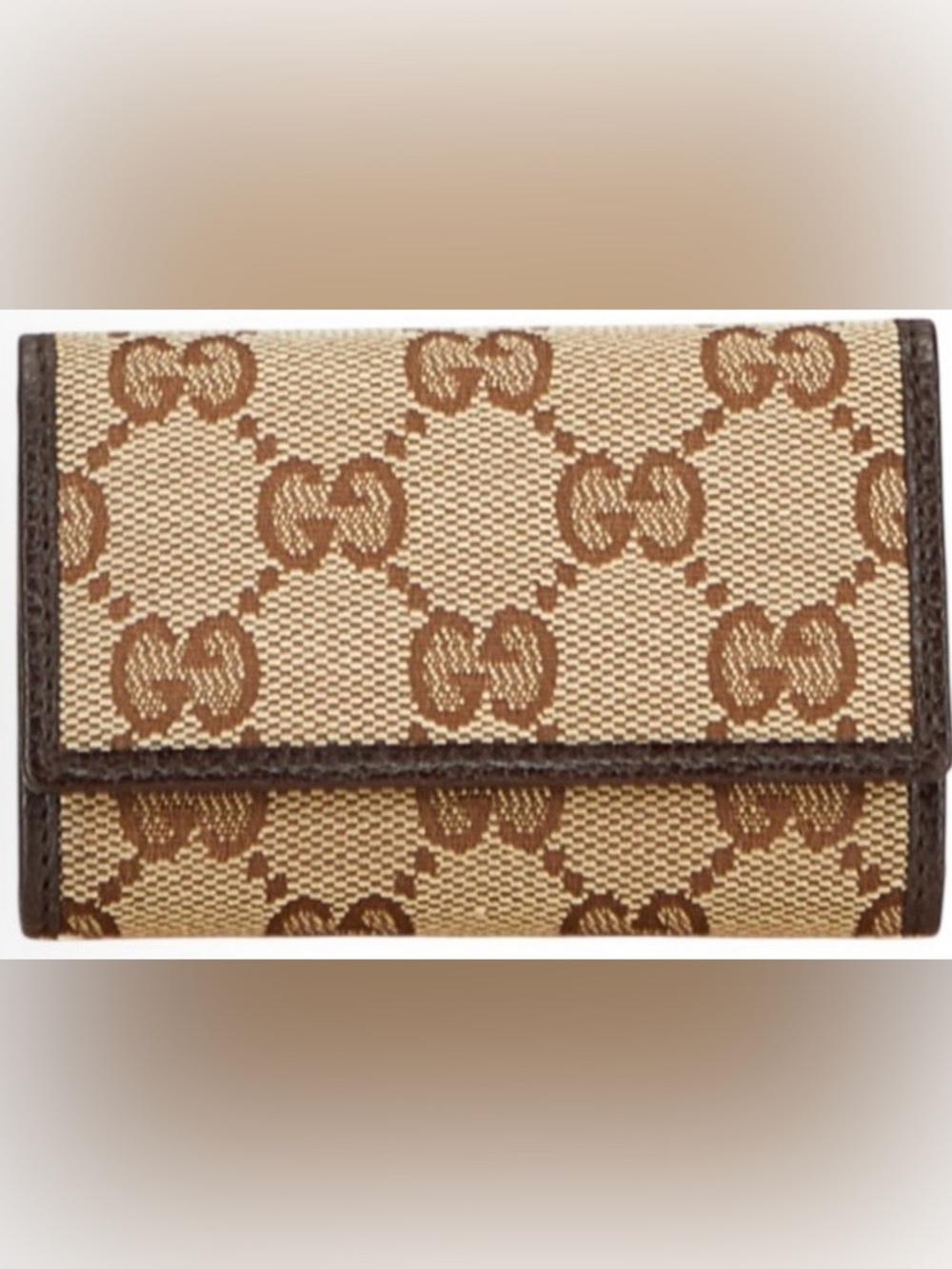 LIKE NEW Vintage Gucci GG Canvas 6-Ring Key Case